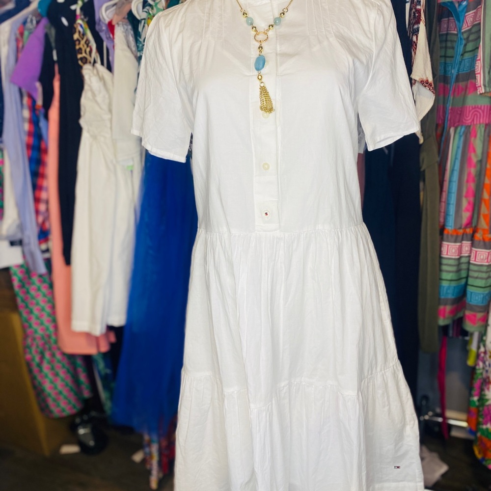 Tommy Hilfiger White Midi Dress